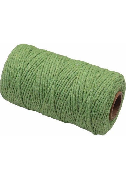 Açık Yeşil Stil 100MROLL Renkli Pamuk Ipliği Diy El Dokuma Halat Ince Pamuklu Kordon Dokuma Goblen Halat Halat Bağlama Halatı Dekoratif Malzeme (Yurt Dışından)