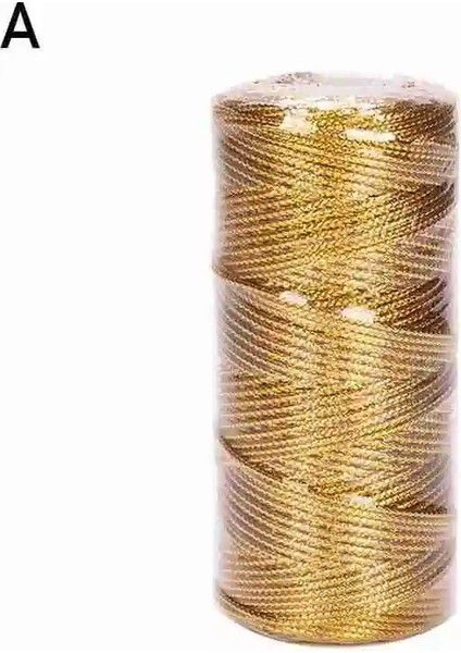 Altın Tarzı 100 M Dıy Altın Gümüş Halat Dize Makrome Kordon Halat Şerit El Sanatları Dikiş Sicim Bükülmüş Iplik Ev Tekstili Dekorasyon (Yurt Dışından)