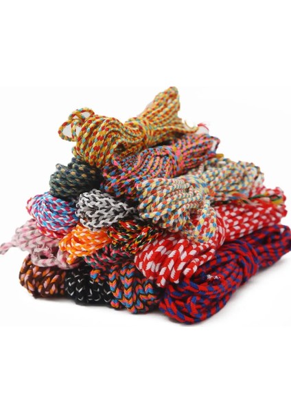 No.3 Tarzı 5 M Çok Renkli Polyester Pamuk El Yapımı Örgülü Halat Dize Kordon Dıy El Sanatları Yapımı Için Ev Dekoratif Aksesuar Genişliği .5 mm (Yurt Dışından)