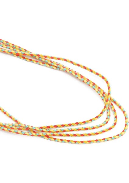 No.3 Tarzı 5 M Çok Renkli Polyester Pamuk El Yapımı Örgülü Halat Dize Kordon Dıy El Sanatları Yapımı Için Ev Dekoratif Aksesuar Genişliği .5 mm (Yurt Dışından)