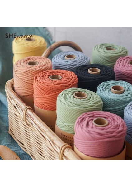 Açık Mor Tarzı 3mm Makrome Kordon, 100% Örgülü Pamuk Kordon, (110 Yards) Duvar Asılı Bitki Askıları Ev Dekorasyonu Için Makrome Ipi (Yurt Dışından) modelleri