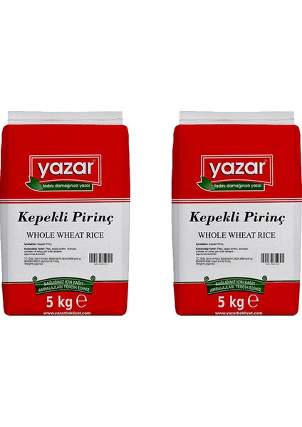 Kepekli Pirinç 5 kg x 2 Paket