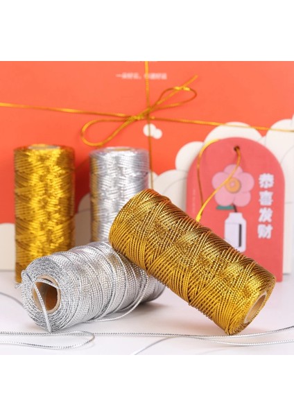 Altın Tarzı Acrame Kordon Halat Dize Iplik Bükülmüş Sicim Dıy Halat Şerit Yay Zanaat Dikiş Düğün Noel Ev Dekorasyon Için (Yurt Dışından) indirimleri