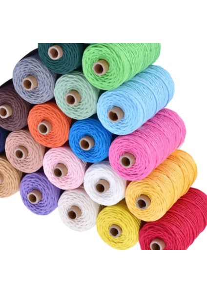 Turuncu Tarzı % Pamuk Kordon Renkli Kordon Halat Bej Bükülmüş El Sanatları Makrome Ip Dıy Ev Tekstili Düğün Dekoratif Tedarik 110 Yards (Yurt Dışından) fırsatları