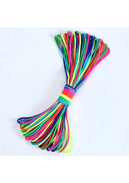 Karanlık Karışım Stili 5mm Gökkuşağı Renkleri Kordon Halat 7 Strand Paraşüt Kordon Halat Tırmanma Kamp Survival Ekipmanları Paracord Bilezik Bungee Kordon (Yurt Dışından)