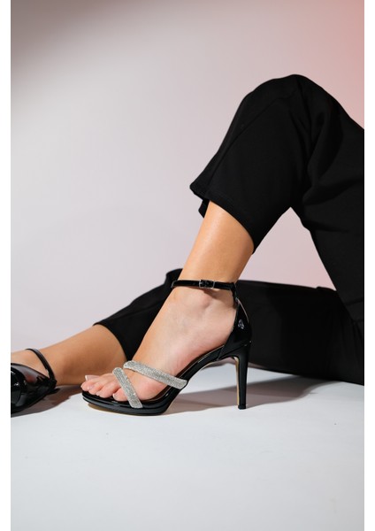 Laredo Siyah Rugan Taşlı Kadın Platform Topuklu Abiye Ayakkabı indirimleri