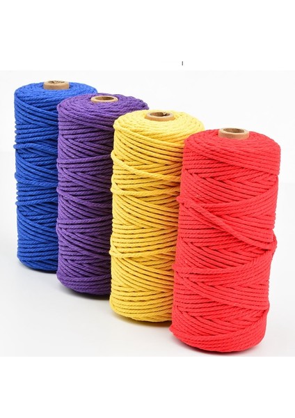 Gri Stil % Pamuk Kordon Renkli Bükülmüş Halat Ipliği Boho Deco Dıy El Yapımı El Sanatları Ev Tekstili Düğün Dekorasyon Tedarik 100 Metre (Yurt Dışından) fırsatları