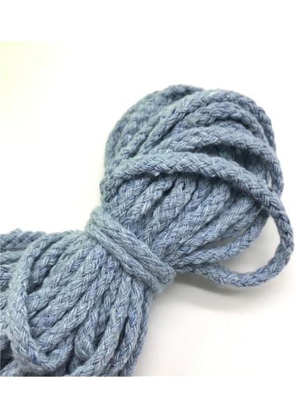 No.16 Tarzı 5 Yardslot 6mm Pamuk Halat Craft El Yapımı Dekorasyon Için Dekoratif Bükülmüş Kordon Halat (Yurt Dışından)