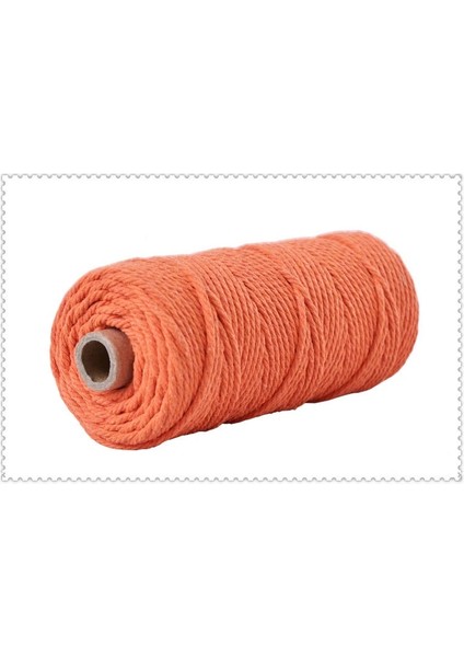 Turuncu Tarzı % Pamuk Kordonlar Renkli Kordon Bej Bükülmüş Makrome Dize Dıy Ev Tekstili Düğün Dekoratif Goblen Sanatı 110 Yards (Yurt Dışından)