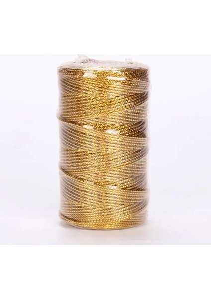 Gd Stili 100MROLL Altın Gümüş Kırmızı Kordonlar Metalik Sicim Kaymaz Dize Askı Ipliği Hediye Çanta Dikiş Aksesuarları (Yurt Dışından)