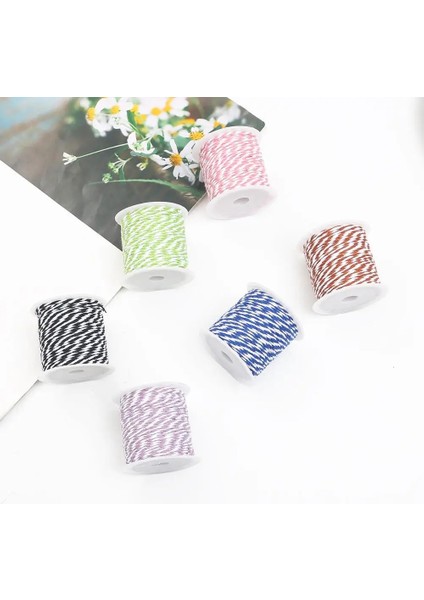 Kraliyet Mavisi - Beyaz Stil 10 Metersroll Pamuk Fırıncı Sicim Halat Kordon Düğün Dekorasyon Için Doğal Pamuklu Dıy El Yapımı Zanaat Aksesuarları (Yurt Dışından) indirimleri