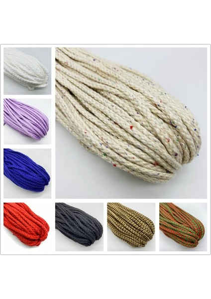 No.2 Tarzı 5yardslot 5mm Pamuk Halat Örgülü Bükülmüş Kordon Halat El Yapımı Dekorasyon Için Dıy Kordon Ficelles Couleurs Iplik Kordon (Yurt Dışından) fiyatları