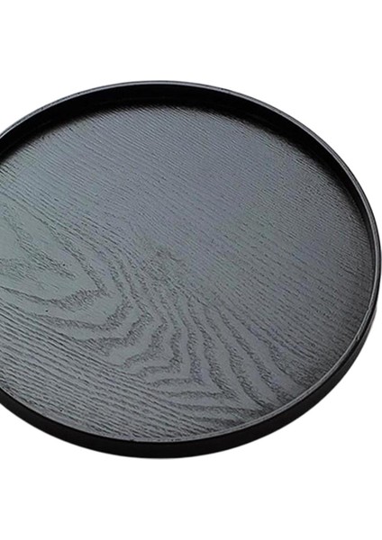 Ahşap Yemek Tepsisi Meyve Kahvaltı Tabağı Aperatifler Tabağı Sunucusu 24CM (Yurt Dışından)