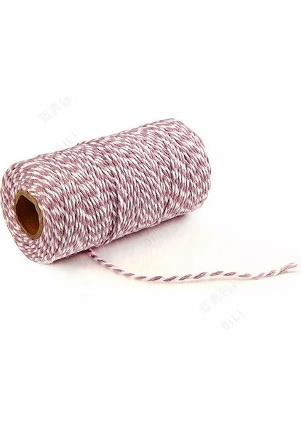 Renk 9 Tarzı 100 Metre 2mm Pamuklu Fırıncılar Sicim Dize Pamuk Kordonlar Halat Ev Dekorasyonu Için El Yapımı Noel Hediyesi Ambalaj Zanaat Dıy Hediye Paketi (Yurt Dışından)