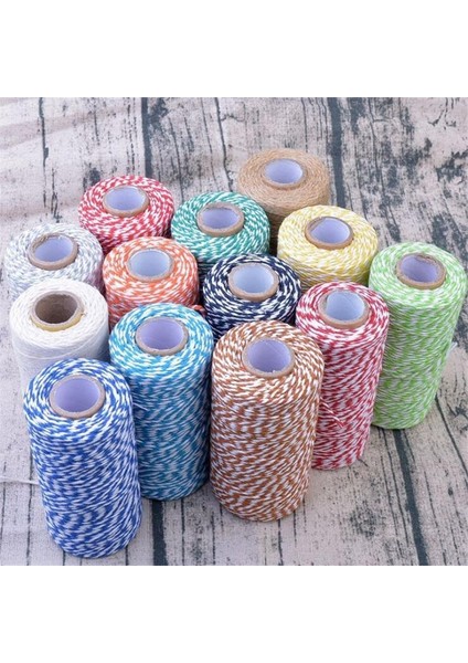 Bej Altın Tarzı 100MROLL Renkli Dıy 2ply Fırıncılar Pembe Dize Pamuk Kordonlar Ev Dekorasyonu Için Halat El Yapımı Noel Hediyesi Ambalaj Zanaat Projeleri (Yurt Dışından) fiyatları