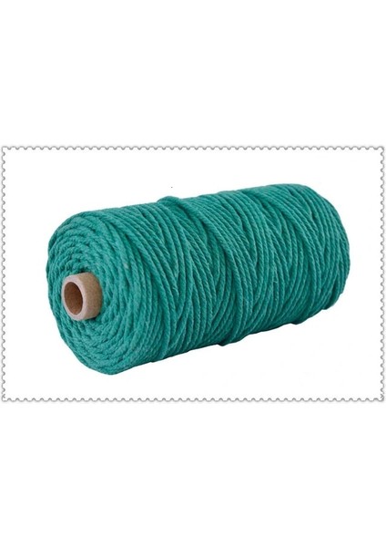 Yeşil Stil 22 Renk Yards Renkli Dıy Uzun Makrome Pamuk Bükülmüş Kordon Halat 3mm El Sanatları Dize Örgülü Tel (Yurt Dışından)