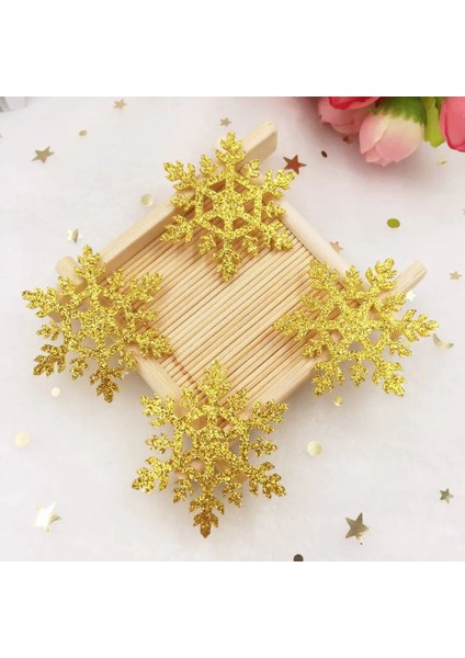 Altın Tarzı mm Glitter Noel Kar Taneleri Kompozit Altın Tozu Kumaş Aplikler Düğün Yapımı Dıy Zanaat Malzemeleri A92 (Yurt Dışından)