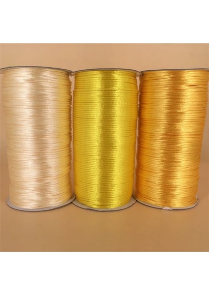 Eski Altın 563 Stili 2mm Rattail Ipek Saten Kordon, Shamballa Kumihimo Makrome Kordon Boncuk Takı Yapımı Için Çeşitli Renkler Naylon Dize 20 Metre (Yurt Dışından)