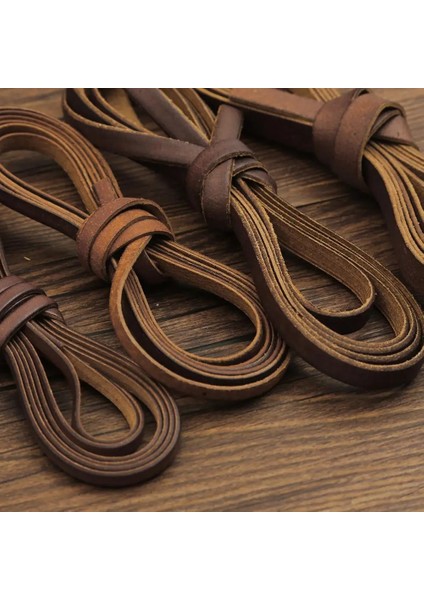 Yuvarlak 2mm Tarzı 2 Metre Retro Hakiki Deri Kordon Roundflat Strand Inek Deri Halat Doğal Kahverengi Renk Dıy Takı Dikiş Malzemeleri (Yurt Dışından) indirimleri