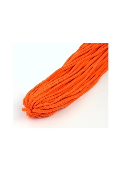 Turuncu Tarzı 5mm Pamuk Halat El Sanatları Dekoratif Bükülmüş Yuvarlak Kordon Dıy Dikiş El Yapımı Ev Tekstili Dekorasyon Kordon Iplik Kordonları (Yurt Dışından)