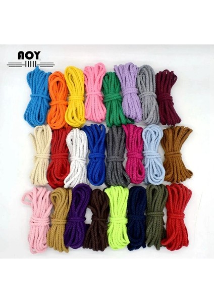Turuncu Tarzı 5mm Pamuk Halat El Sanatları Dekoratif Bükülmüş Yuvarlak Kordon Dıy Dikiş El Yapımı Ev Tekstili Dekorasyon Kordon Iplik Kordonları (Yurt Dışından) fırsatları