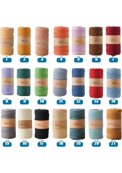 No.10 Tarzı 100 M Renkli Iplik Kordon El Yapımı El Sanatları Dıy 3mm Bükülmüş Pamuk Makrome Kordon Sicim Halat Dize Ev Tekstili Düğün Dekorasyon (Yurt Dışından) indirimleri