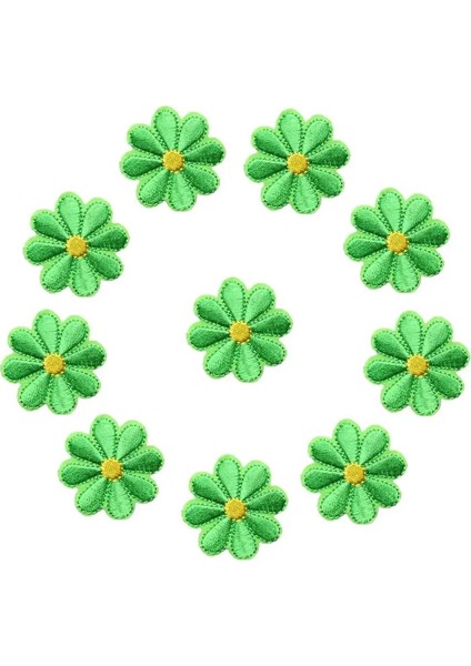 Yeşil Stil Nakış Papatya Ayçiçeği Çiçekler Yama Rozetleri Üzerinde Demir Dikmek Papatya Çanta Şapka Kot Elbise Aplike Dıy El Sanatları (Yurt Dışından)