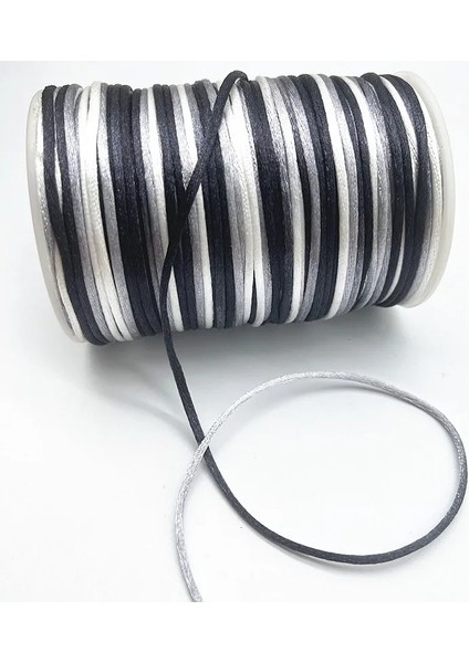 No.6 Tarzı 5 Yardslot Kademeli Değişim Renkli Çin Düğüm Hattı Kordon Ipek Saten Kordon Naylon Kordon Dıy El Yapımı Örgü Dize Kordonları (Yurt Dışından)