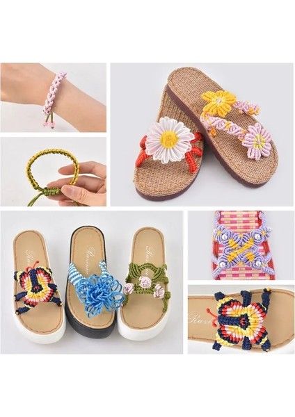 No.6 Tarzı 5 Yardslot Kademeli Değişim Renkli Çin Düğüm Hattı Kordon Ipek Saten Kordon Naylon Kordon Dıy El Yapımı Örgü Dize Kordonları (Yurt Dışından) fiyatları