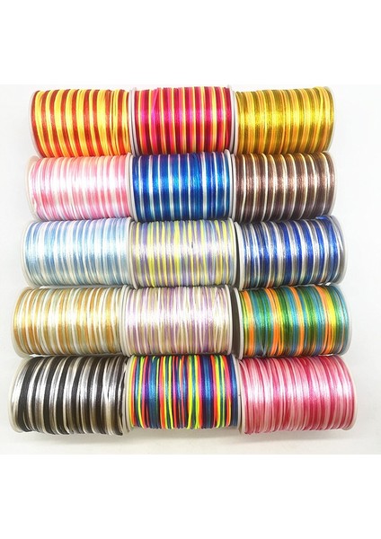 No.6 Tarzı 5 Yardslot Kademeli Değişim Renkli Çin Düğüm Hattı Kordon Ipek Saten Kordon Naylon Kordon Dıy El Yapımı Örgü Dize Kordonları (Yurt Dışından) modelleri