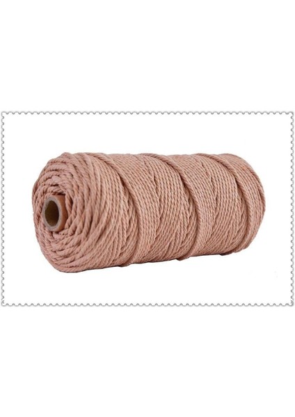 Küp Kırmızı Stil % Pamuk Kordon Renkli Kordon Halat Bej Bükülmüş El Sanatları Makrome Ip Dıy Ev Tekstili Düğün Dekoratif Tedarik 110 Yards (Yurt Dışından)
