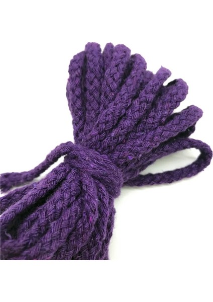 Mor Tarzı 5 Yards 6mm Pamuk Halat El Sanatları Dekoratif Bükülmüş Kordon Halat El Yapımı Dekorasyon Için Dıy Kordon Ficelles Couleurs Iplik Kordon (Yurt Dışından)
