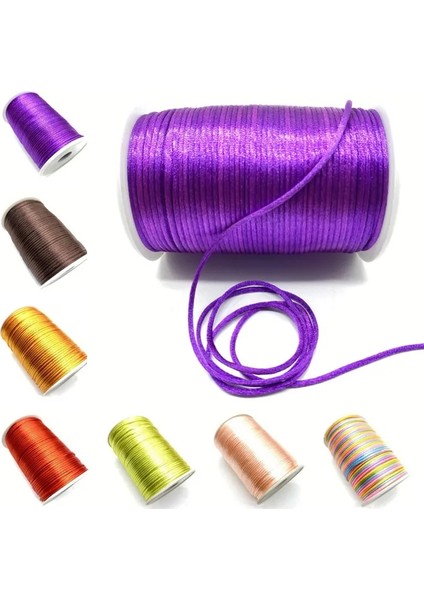 No.5 Tarzı 5yardslot 2mm Çin Düğüm Kordon Rattail Saten Örgülü Dize Takı Bulguları Dıy Moda El Sanatları Için Boncuk Halat (Yurt Dışından)