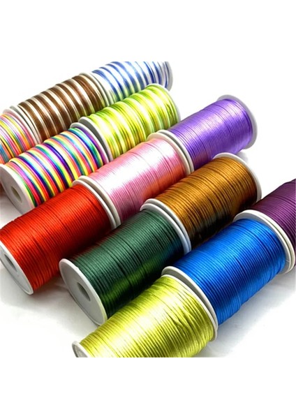 No.5 Tarzı 5yardslot 2mm Çin Düğüm Kordon Rattail Saten Örgülü Dize Takı Bulguları Dıy Moda El Sanatları Için Boncuk Halat (Yurt Dışından)