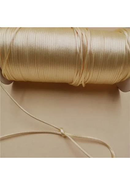 Fildişi 520 Tarzı 2mm Rattail Ipek Saten Kordon, Shamballa Kumihimo Makrome Kordon Boncuk Takı Yapımı Için Çeşitli Renkler Naylon Dize 20 Metre (Yurt Dışından)