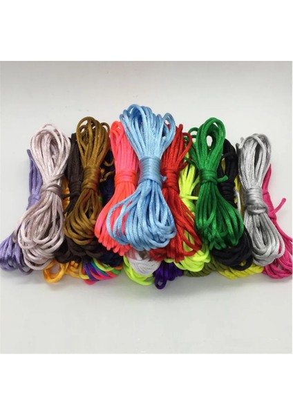 Fildişi 520 Tarzı 2mm Rattail Ipek Saten Kordon, Shamballa Kumihimo Makrome Kordon Boncuk Takı Yapımı Için Çeşitli Renkler Naylon Dize 20 Metre (Yurt Dışından)