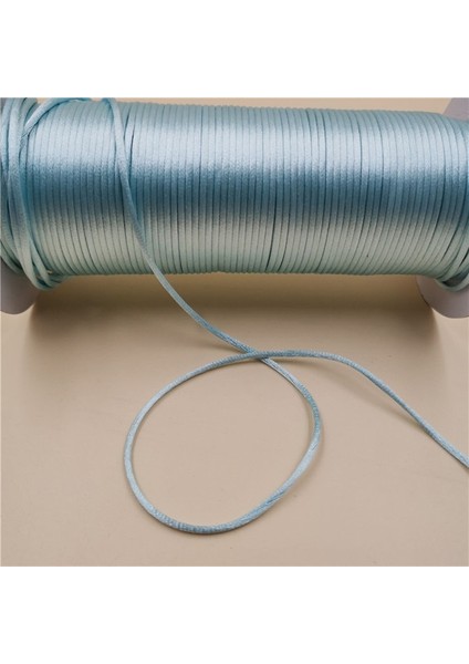 Lt Mavi 052 Stili 10 Metre Örgülü Makrome Ipek Makrome Kordon Halat Iplik Tel 2 mm Dıy Çin Düğüm Saten Bilezikler Bulguları Boncuk Yapımı (Yurt Dışından)