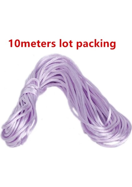 Lt Mavi 052 Stili 10 Metre Örgülü Makrome Ipek Makrome Kordon Halat Iplik Tel 2 mm Dıy Çin Düğüm Saten Bilezikler Bulguları Boncuk Yapımı (Yurt Dışından)