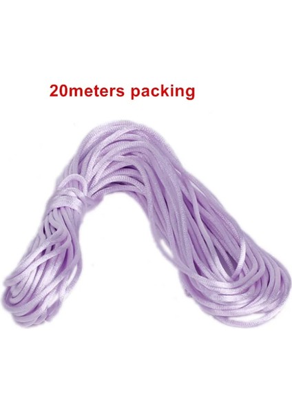 Fuchisa 903 Stili 2 mm Ese Düğüm Hattı Kordon Ipek Saten Naylon Kordon Dıy Dize Kolye Bilezikler Için 35 Renkler 20 Metre Lot (Yurt Dışından)