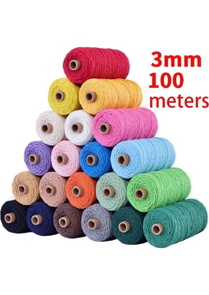 Acıbadem Kurabiyesi Pembe Tarzı El Yapımı Boho Dekor % Renkli Pamuk Kordon Halat Ipliği Bükülmüş Makrome Dize Dıy Ev Düğün Dekorasyon Kaynağı 110 Yards (Yurt Dışından) modelleri