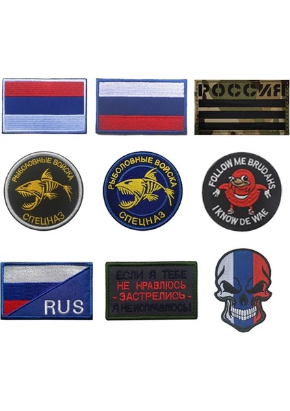 No.41 Tarzı Rus Bayrağı Ir Pilot Rusya Ordusu Chevron Askeri Yamalar Polis Çizgileri Taktik Amblemi Rusya Ordusu Asker Rozetleri (Yurt Dışından)