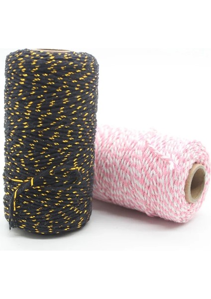 Yeşil Beyaz Stil 100 M * 2 mm Çift Renk Pamuklu Fırıncı Halat Sicim El Yapımı Aksesuarlar Için Düğün Parti Dekorasyon Hediye Dıy Sarma (Yurt Dışından) fırsatları