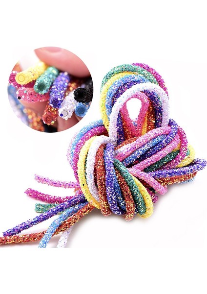Pembe Stil 1 Yard 6mm Glitter Sequins Rhinestones Yumuşak Tüp Kordon Halat Dize Dıy Giyim Ayakkabı Için Şapka Takı Bilezik Parti Dekorasyon (Yurt Dışından)