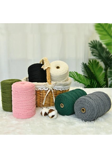 Siyah Stil Gomaihe Makrome Kordon 3mm x % Pamuk Halat Zanaat Dize Sicim Duvar Asılı Bitki Askıları Örgü Ev Dekorasyonu Için Dıy (Yurt Dışından) fırsatları