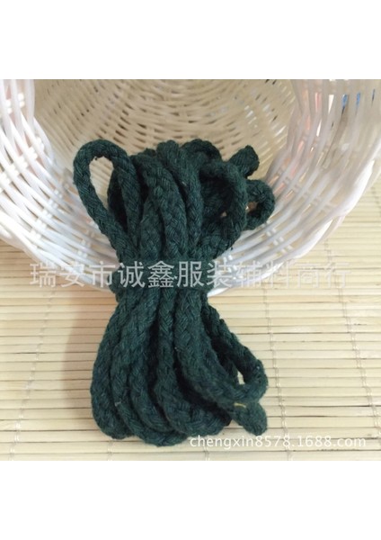 Koyu Yeşil Stil 10 Yards 5mm Pamuk Halat Zanaat Dekoratif Bükülmüş Kordon Halat El Yapımı Dekorasyon Için Dıy Kordon Ficelles Couleurs Iplik Kordon (Yurt Dışından)