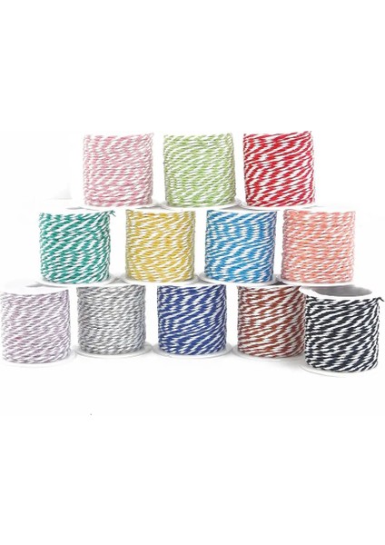 Stil 11 Stil 10 Metersroll Pamuk Fırıncı Sicim Halat Kordon Noel Düğün Dekorasyon Hediye Paketleme Rustik El Yapımı El Sanatları (Yurt Dışından) indirimleri