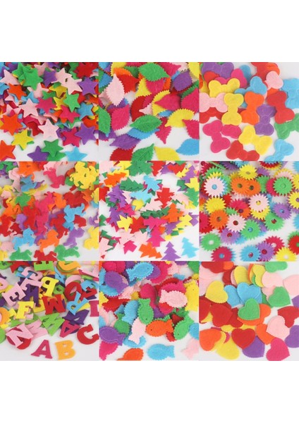 Sarı Stil Beadia El Sanatları Lot Rastgele Karışık Düz Renk Çok Şekiller Keçe Yama Etiket Aplike Scrapbooking Dıy Dikiş Aksesuarı (Yurt Dışından)