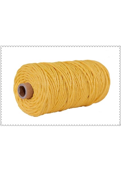 Açık Sarı Stil % Pamuk Kordon Renkli Kordon Halat Bej Bükülmüş El Sanatları Makrome Ip Dıy Ev Tekstili Düğün Dekoratif Tedarik 110 Yards (Yurt Dışından)
