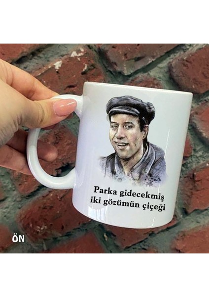 Size Özel Parka Gidecekmiş Iki Gözümün Çiçeği Seramik Baskılı Kupa Bardaklar