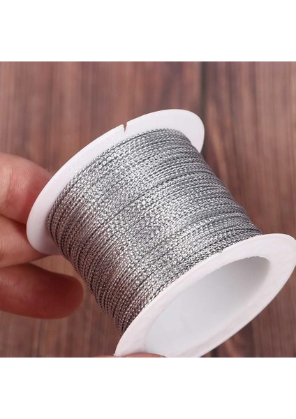 20M Altın Tarzı Metre Halat Goldsilverred Kordon Ipliği Kordon Dize Askı Şerit Etiket Hattı Bilezik Yapma Kaymaz Giyim Hediye (Yurt Dışından)